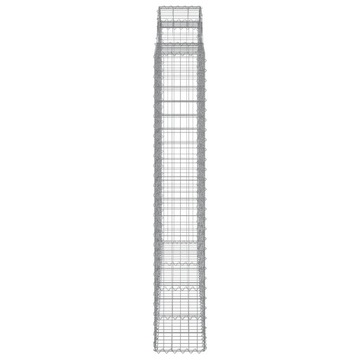 Kosze gabionowe, 10 szt, 200x50x180/200cm, galwanizowane żelazo Lumarko!