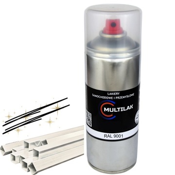 Lakier farba w sprayu do aluminium RAL 9001 Półmat