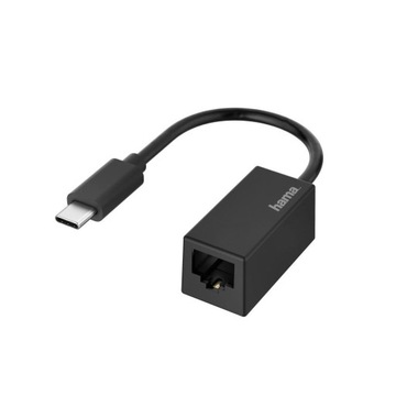 Adapter USB C - RJ45 Hama 1000 mbps czarny