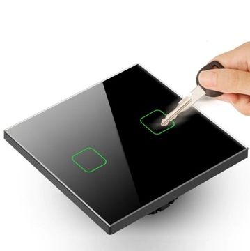 СЕНСОРНЫЙ ВЫКЛЮЧАТЕЛЬ СВЕТА ДВОЙНОЕ СВЕТОДИОДНОЕ СТЕКЛО