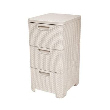 ШКАФ ИЗ ИЗОГНУТОГО РОТАНГА С 3 ЯЩИКАМИ