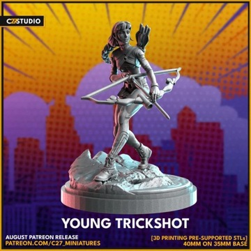 Young Trickshot (40mm Scale on 35mm Base) matched to Marvel Crisis Protocol