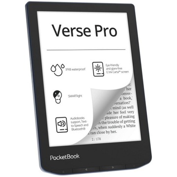COMMUNION GIFT PocketBook Verse Pro Azure для чтения электронных книг, 16 ГБ, 6 дюймов, черный