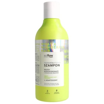 So!Flow - Humektantowy szampon do włosów niskoporowatych, 400ml