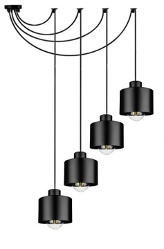 LAMPA WISZĄCA/SUFITOWA LED LOFT PAJĄK KLOSZ METAL