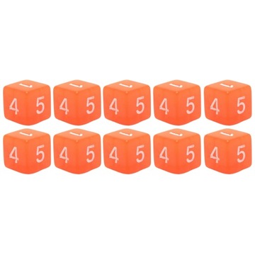 ZESTAW 10 KOSTEK K6 RPG KOŚĆ POCHODNIA 1,6 CM