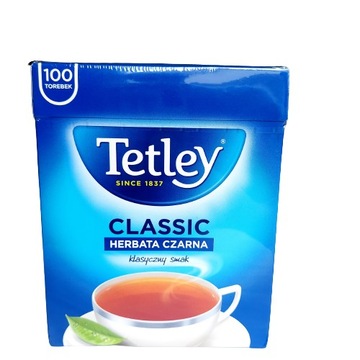 TETLEY CLASSIC CZARNA HERBATA 100szt DATA: 2026.05
