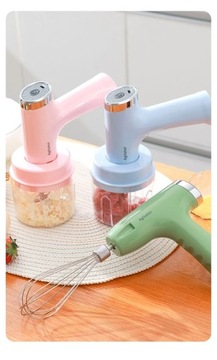 Электрический USB-микшер с венчиком и измельчителем, 30 Вт, венчик 1500 мАч