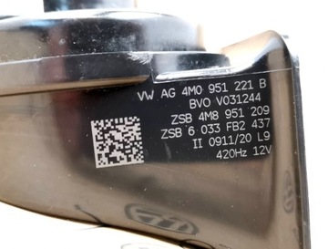 KLAKSON SIGNÁL ZVUKOVÝ SIRÉNA AUDI Q8 VW TOUAREG CR7 III 4M0951221B ORIG.