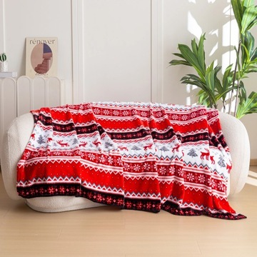 РОЖДЕСТВЕНСКОЕ ОДЕЯЛО 200X220 ПОКРЫТИЕ МЯГКИЙ ПЛИД ИЗ МИКРОФИБРЫ РОЖДЕСТВО