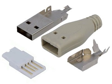 USBW-A-OB Wtyk USB na kabel typu A - z osłoną