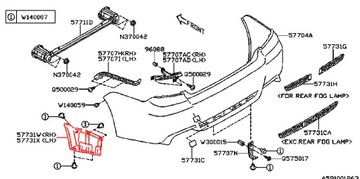 SUBARU IMPREZA KRYT DRŽÁKY NÁRAZNÍKU ZADNÍ STI