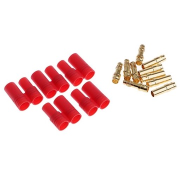 5 par 10 sztuk 3,5 mm pozłacane złącze wtyk bananowy i obudowy do RC