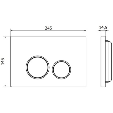 MEXEN FENIX 05 PRZYCISK DO STELAŻA WC CHROM MATOWY