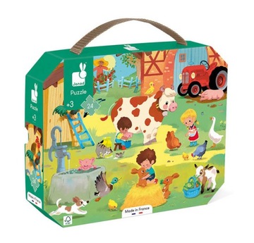 Puzzle w walizce Dzień na farmie 24 elementy 3+ Ma