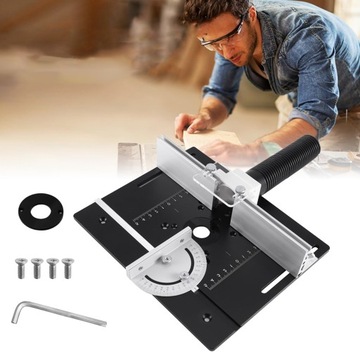 PROFESJONAL ALUMINIOWA PŁYTA STOŁU FREZARKI PROWADNICĄ UKOŚNĄ PŁOTEM 200MM