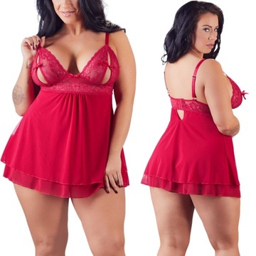 Czerwona koszulka nocna PLUS SIZE 2XL Cottelli CUR