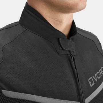 Мужская летняя мотокуртка VORG NANO черная для мотороллера БЕСПЛАТНО