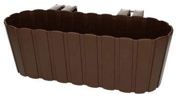 DONICZKA BALKONOWA BRĄZOWA 40X15X15 CM Z UCHWYTAMI