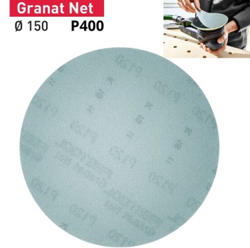 50 x Krążki ścierne Granat Net średnica D150, Gradacja P400 FESTOOL 203311
