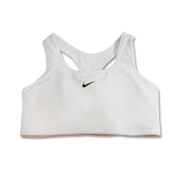 Biustonosz sportowy Nike Dri-FIT Swoosh Biały