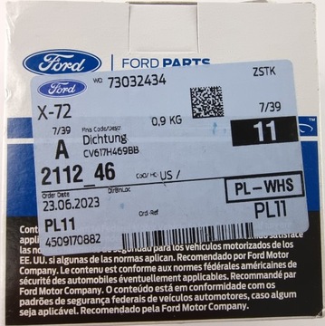 КОМПЛЕКТ ПРОКЛАДОК РАЗДАТОЧНОЙ КОРОБКИ EDGE KUGA