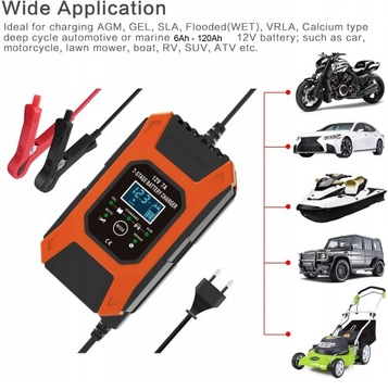 FOXSUR 12V 7A Полностью автоматическое интеллектуальное зарядное устройство