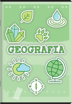 Zeszyt w kratkę A5 TOP-2000 GEOGRAFIA 60k MIX
