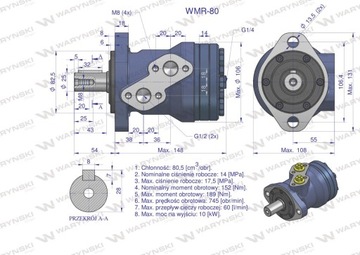 Орбитальный гидромотор 80 см3/об WARYŃSKI