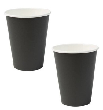 Kubek papierowy czarny dyspersja jednorazowy 350 ml, śr. 90 mm 50 szt.