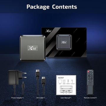 X98Q Smart TV Box Android 11 4K HD Медиаплеер 8 ГБ