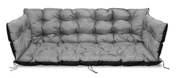 Poduszka ogrodowa 120x50 cm na ławkę huśtawkę palety wodoodporna szara