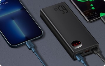 ОЧЕНЬ БЫСТРЫЙ BASEUS POWERBANK 20000 мАч 65 Вт PD 3X USB USB-C QC POWER 65 Вт