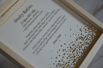 Приглашение на свадьбу для родителей в коробке ЗОЛОТО 32