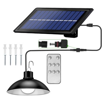 ŻYRANDOL LAMPA SOLARNA LED WISZĄCA SUFITOWA +PILOT