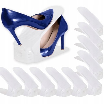 НАБОР 10x ОРГАНАЙЗЕР РЕГУЛИРУЕМЫЙ ДЕРЖАТЕЛЬ ДЛЯ ОБУВИ ПОЛКА ДЛЯ ОБУВИ ДЛЯ ШКАФА