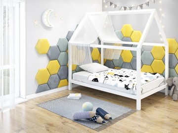 МЯГКИЕ НАСТЕННЫЕ ПАНЕЛИ МЯГКОЕ ИЗГОЛОВЬЕ ШЕСТИГРАННАЯ МЯГКАЯ ПАНЕЛЬ 30x26 см