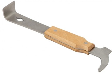 Dłuto do Pasieki Ramek Pszczół nierdzewne w oprawie drewnianej z hakiem