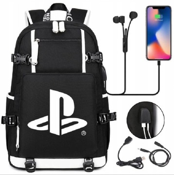 Plecak Szkolny PlayStation Canvas Travel Torba Tor