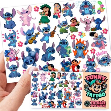 TATUAŻE ZMYWALNE DLA DZIECI STITCH WZORY ORYGINALNE