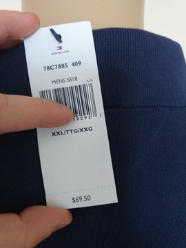 TOMMY HILFIGER KOSZULKA POLO MĘSKA XXL GRANATOWA