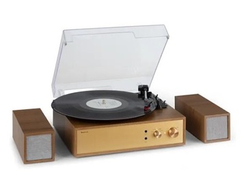 Gramofon paskowy głośniki Auna Berklee TT Play brązowy #1138