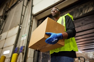 CIENKIE MOCNE RĘKAWICE ROBOCZE MONTAŻOWE NITRYL HYFLEX 11-818 ANSELL 9