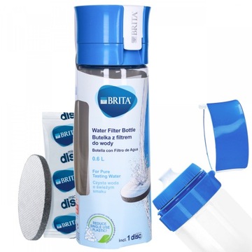 Butelka filtrująca do wody Brita Fill & Go 0,6l + 1x filtr Brita MicroDisc
