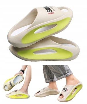 KLAPKI LEKKIE PIANKOWE SPORTOWE MĘSKIE BUTY NA LATO PLAŻE BASENOWE KAPCIE