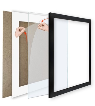 Ramka na zdjęcie 40x50 z passe Pandora czarna