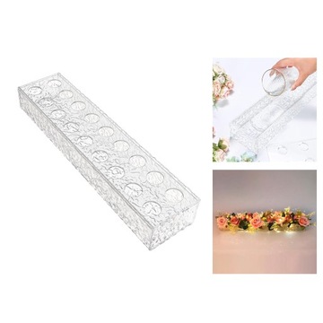 Акриловая прямоугольная ваза для цветов, размеры 45смх10смх6,5см.