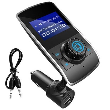 FM-передатчик Bluetooth, 2 зарядных устройства USB.