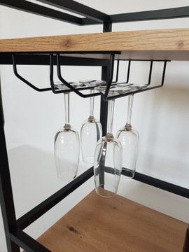 двухрядная вешалка для стекла, матовая черная