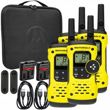4x MOTOROLA T92 H2O WODOODPORNE KRÓTKOFALÓWKI WALKIE TALKIE RADIOTELEFONY